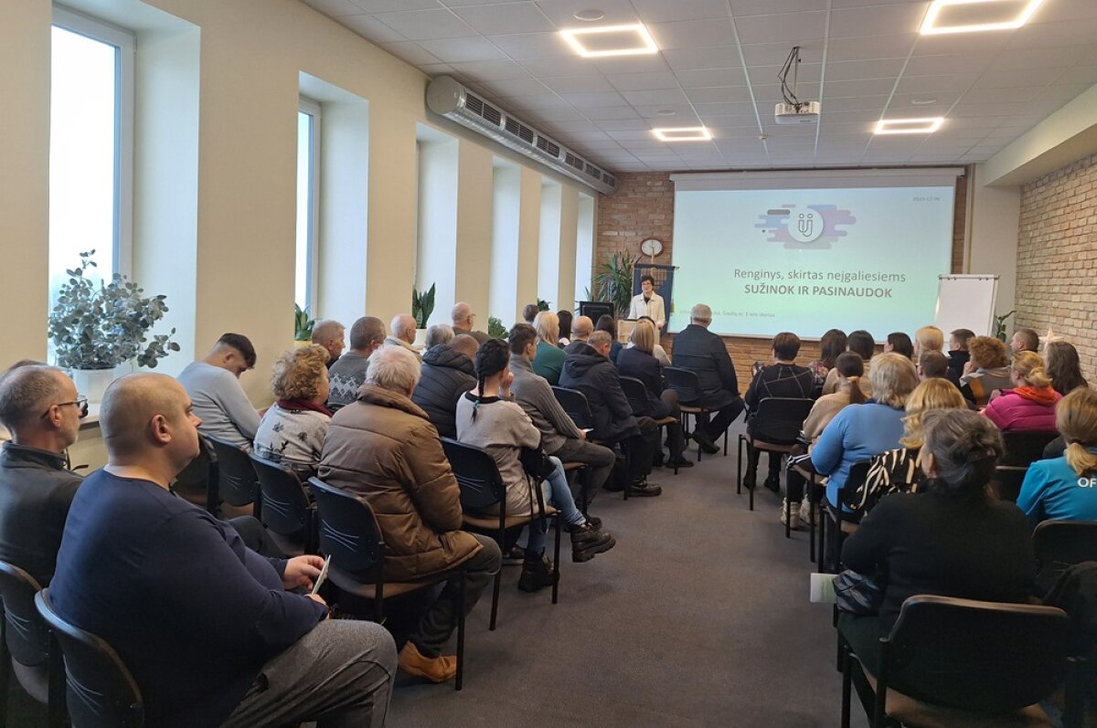 Žmonėms su negalia – ir padrąsinimo žodžiai, ir konkretūs pasiūlymai 