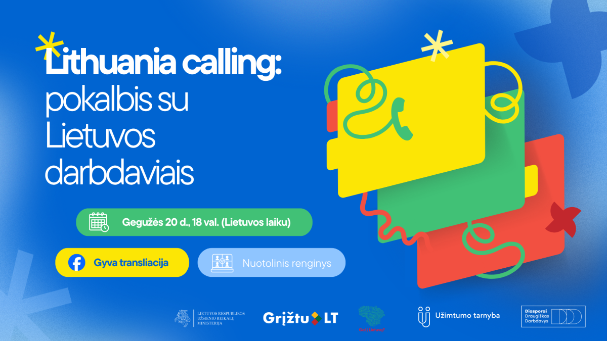 Nuotolinis renginys „Lithuania Calling“: pokalbis su Lietuvos darbdaviais