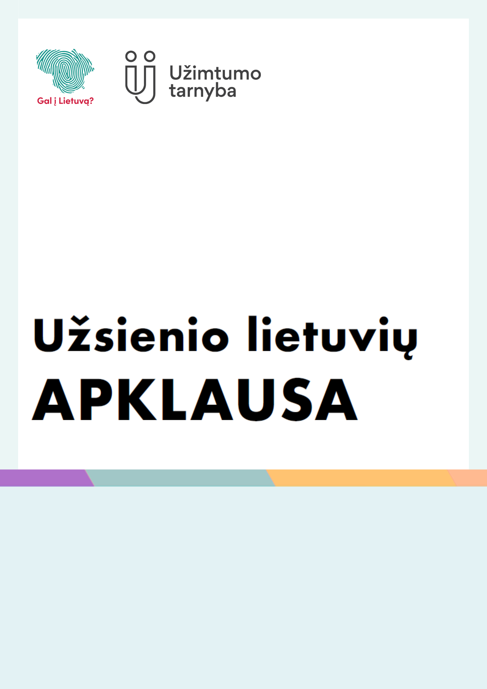 Užsienio lietuvių apklausa, Užimtumo tarnyba, 2020 m.